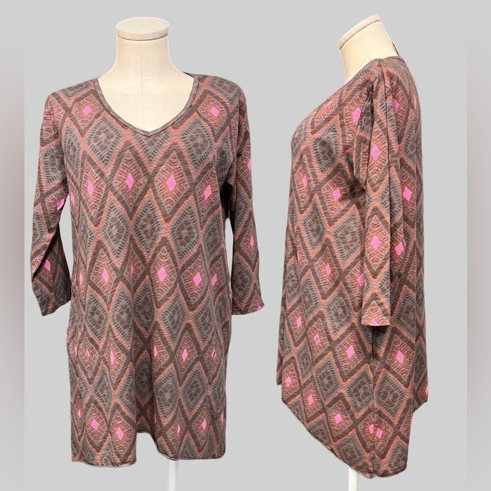 FRESH PRODUCE NEW Diamond print in dusty purple and pink